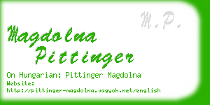 magdolna pittinger business card